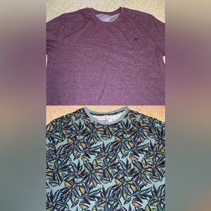 Lot Of 2 Mens Short Sleeve Casual Tropical Floral‎ Shirt Size XL Goodfellow Aero